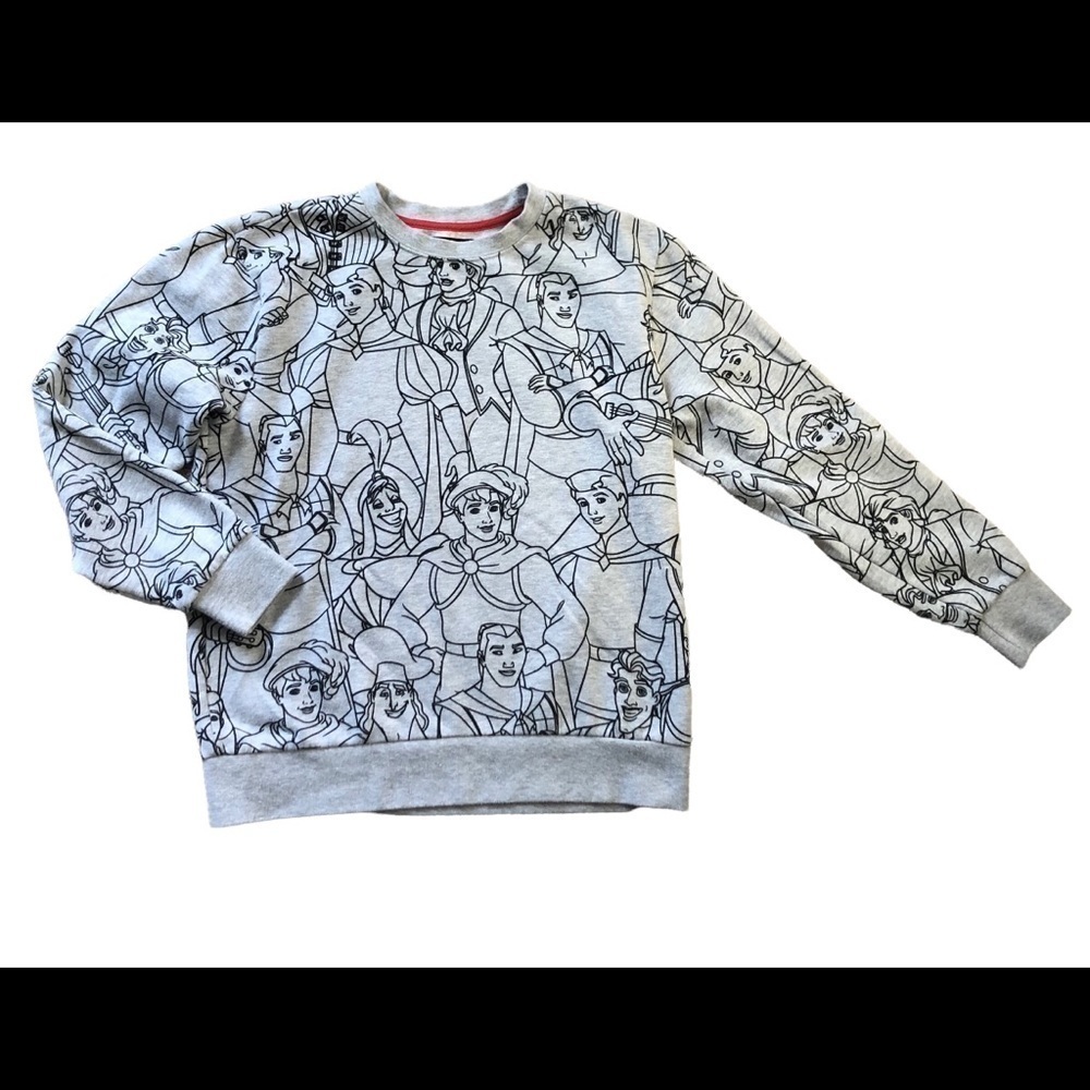 Disney Store Oh My Disney Dashing Sweatshirt For Adults Gray Black Size S